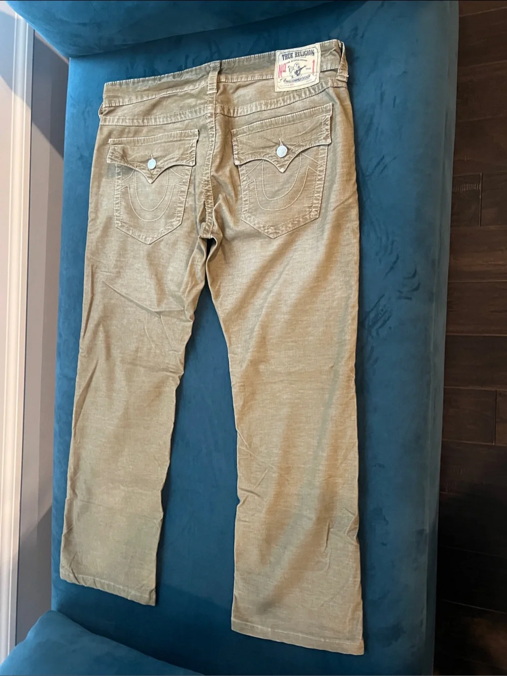 True Religion Men’s Corduroy Pants- Beige/Tan